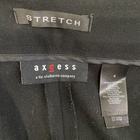AXCESS by LIZ CLAIBORNE Black Trousers Puddle Pants 4 - Picture 8 of 12